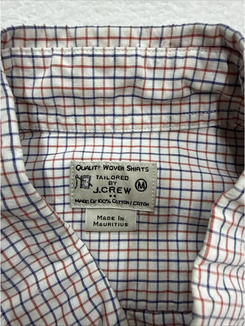 Tailored By J. Crew Men’s Long Sleeve Button-Down Shirt Summer Plaid Medium